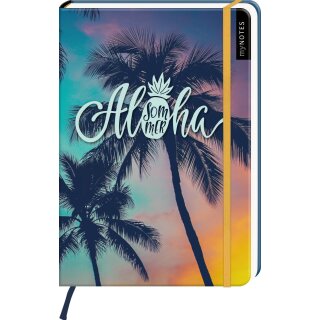 myNOTES Notizbuch A5: Aloha Sommer - notebook medium, dotted - für Träume, Pläne und Ideen / ideal als Bullet Journal oder Tagebuch