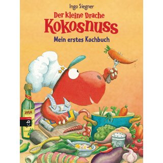 Siegner, Ingo - Mit Kokosnuss spielend die Welt entdecken (1) Der kleine Drache Kokosnuss - Mein erstes Kochbuch - Set mit Kinderschürze
