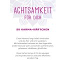 Achtsamkeitskärtchen Achtsamkeit für dich - 50 Karma-Kärtchen - Schön gestaltete Achtsamkeitskarten in Geschenkbox zur Stressbewältigung im Alltag, Spielkartenformat
