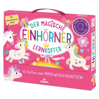 Der magische Einhorn-Lernkoffer - Einhörner - 40 Karten zum IMMER_WIEDER_BENUTZEN!