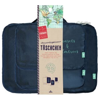Fernweh Reise-Organizer-Täschchen 3er Set