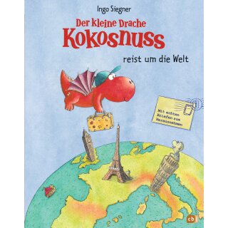 Siegner, Ingo - Vorlesebücher (3) Der kleine Drache Kokosnuss reist um die Welt - Vorlese-Bilderbuch - Mit echten Briefen zum Herausnehmen (HC)