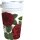 RCTG012 - Coffee to go Becher aus Porzellan - mit Neopren Cup Cover - Motiv “ Rote Rosen “