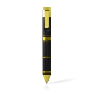 Pen Bookmark Schwarz & Gold - Stift und Lesezeichen in einem - Superflacher und radierbarer Tintenroller