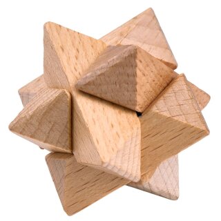 Prof Puzzle Weihnachtspuzzle aus Holz - Stern, Schneeflocke oder Herz