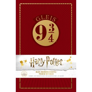 Wizarding World -  Harry Potter: Gleis 9 ¾ Premium-Notizbuch - Liniertes Notizbuch mit Innentasche und Lesebändchen, 192 Seiten