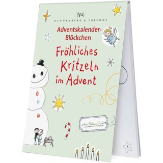 RSBW044 - Spieleblöckchen / Adventskalender-Blöckchen : X-Mas - Fröhliches Kritzeln im Advent