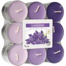 18 Teelichter in lavendel / lila- Anti-Tabak