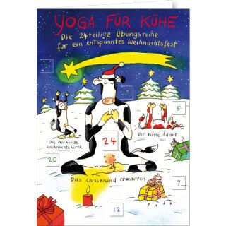 RAKW002 - Adventskalender A4 - "Yoga für Kühe - Christkind erwarten"