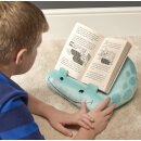 Bookmonster Dino - Lesekissen für Bücher und Tablets - mit Seitenhalter und Tasche