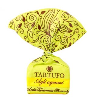 Tartufo dolce Agli Agrumi von Antica Torroneria - feiner Schokoladen Trüffel mit Haselnuss und Zitrusfrüchten 14g (weiß)