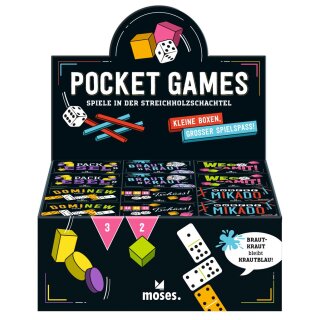 Pocket Games - Brautkraut / Dominew / Mikado / Packesel / Tschüss / Weg damit