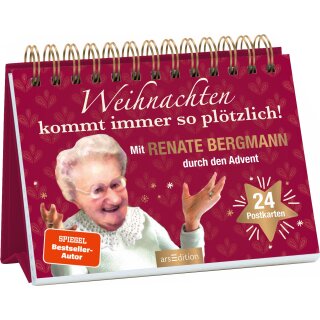 Bergmann, Renate - Adventskalender Weihnachten kommt immer so plötzlich! - Mit Renate Bergmann durch den Advent. 24 Postkarten