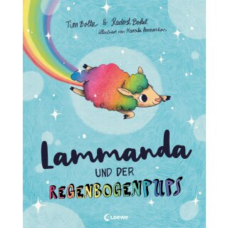 Boltz, Tim; Bokel, Radost -  Lammanda und der Regenbogenpups - Ein lustiges Bilderbuch über Andersartigkeit, Akzeptanz und Toleranz für Kinder ab 3 Jahren
