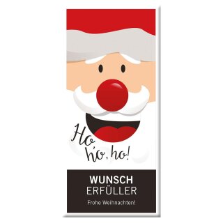 Meybona Vollmilchschokolade Grußkartenersetzer "Weihnachtsschokolade Wunscherfüller" 36% mit Fairtrade Kakao ~ 100g