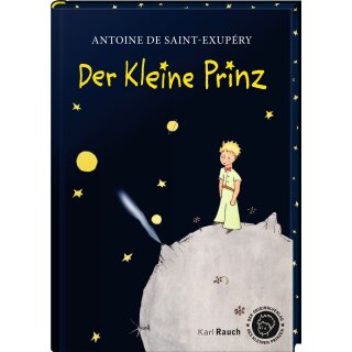 Saint-Exupéry, Antoine de -  Der kleine Prinz. Black - Mit Farbschnitt und leuchtenden Sternen