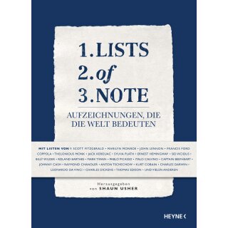 Usher Shaun - Lists of Note: Aufzeichnungen, die die Welt bedeuten (HC)
