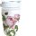 RCTG011 - Coffee to go Becher aus Porzellan - mit Neopren Cup Cover - Motiv “ Rosa centifolia “