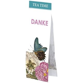RTEE006 &ndash; Tea TIME : Danke - Schmetterling | Lesezeichen und Bio-Kräutertee