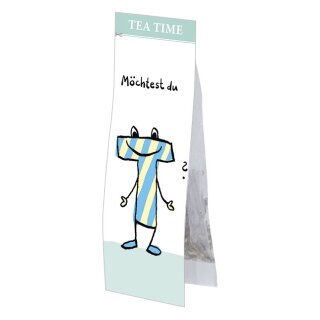 RTEE061 &ndash; Tea TIME : Möchtest du T | Lesezeichen und Bio-Kräutertee