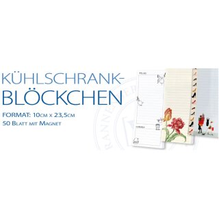RKNB166 &ndash; Kühlschrankblöckchen - &bdquo;Katze im Bücherregal&ldquo;